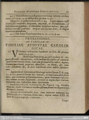 Probationes Ad Tabulam IV. Familiae Augustae Carolingicae