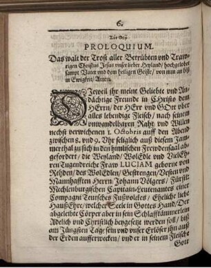 Proloquium / Exordium / Exegesis