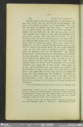 Friedrich von Schlegel an August Wilhelm von Schlegel, Frankfurt am Main, 02.01.1817