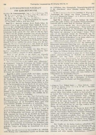 791-792 [Rezension] Archiv für Liturgiewissenschaft B. VI, 1. und 2.