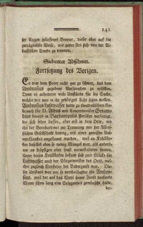 Siebenter Abschnitt. Fortsetzung des Vorigen.