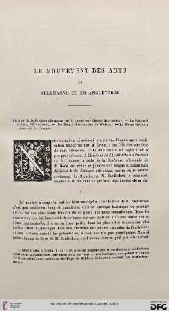 3. Pér. 3.1890: Le mouvement des arts en Allemagne et en Angleterre