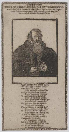 Bildnis des Johan Arendt
