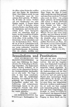 Sexualreform und Prostitution