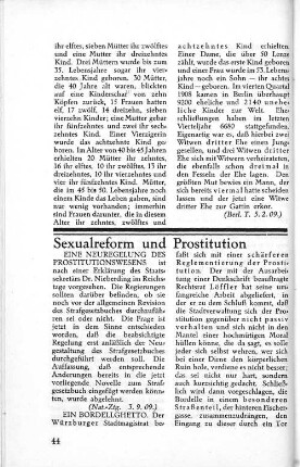 Sexualreform und Prostitution