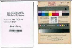 Entnazifizierung Georg Brod, geb. 28.03.1897 (Versandleiter)