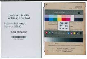 Entnazifizierung Hildegard Jung , geb. 12.07.1920 (Technikerin)