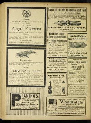 [Nachruf] : [Franz Beckermann]