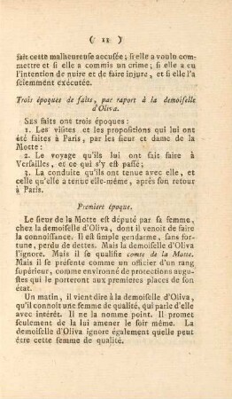 Premiere époque