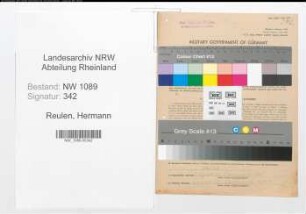 Entnazifizierung Hermann Reulen , geb. 07.04.1922 (Polizeibeamter)