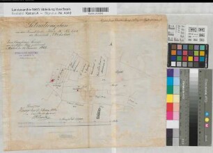 Vorhelm (Ahlen) Strontianitschacht Arup Lageplan 1882 1 : 2500 35 x 43 Zeichnung Strontianit Societät von Goerne & Co. Bergämter Nr. 5364