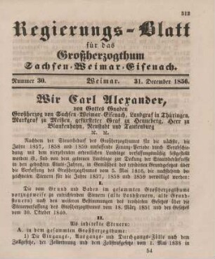Nr. 30 : 31. Dezember 1856