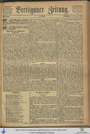 Nr. 257-281 (November 1884)