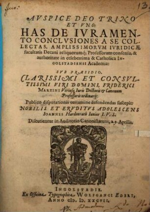 Avspice Deo Trino Et Vno: Has De Ivramento Conclusiones