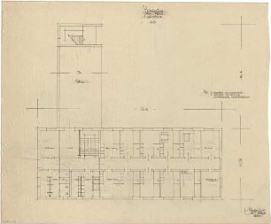 Gsaenger, Gustav; München; Lehrlingsheim für die Innere Mission - Grundriss 1. OG