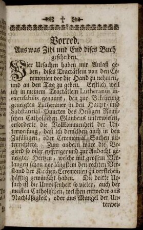 Vorred. Aus was Zihl und End dises Buch geschriben.