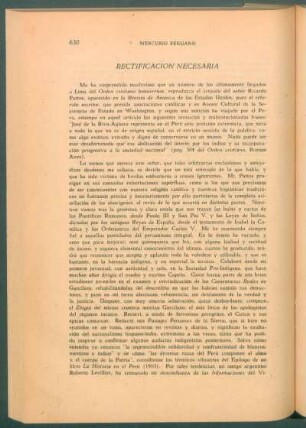 Rectificación necesaria