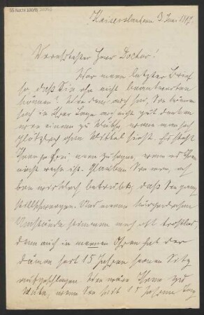 Brief an Ludwig Strecker  an B. Schott's Söhne : 03.06.1897