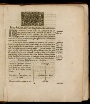 Petri Johann. Resenii Præfatio ad Lectorem