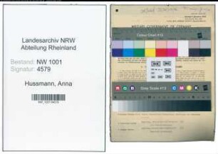 Entnazifizierung Anna Hussmann, geb. 02.03.1884 (Landwirtin)