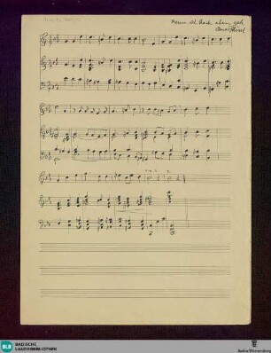 2 Lieder - Mus. Hs. 1400,19 : V, pf