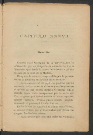Capítulo XXXVII - Buen día.