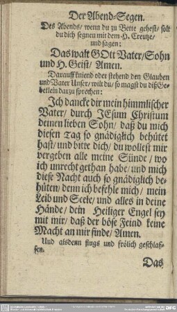 Der Abend-Segen