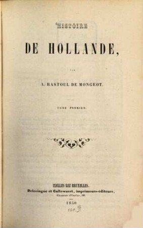 Histoire de Hollande, 1