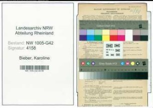 Entnazifizierung Karoline Bieber , geb. 27.03.1891 (Schneiderin)