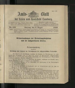 No. 166, 8. August 1920