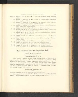 Systematisch-morphologischer Teil.