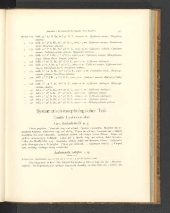 Systematisch-morphologischer Teil.