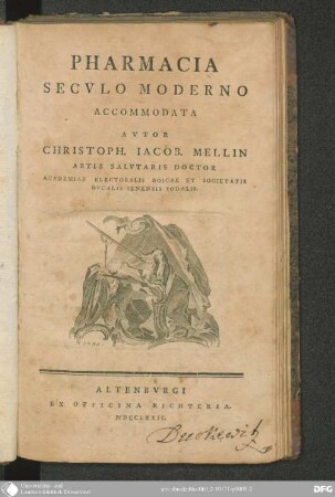 Pharmacia seculo moderno accommodata