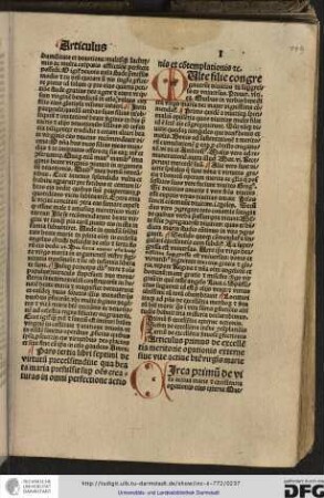 Articulus primus de excellentia meritorie operationis externe sive vite active beate virginis Marie.