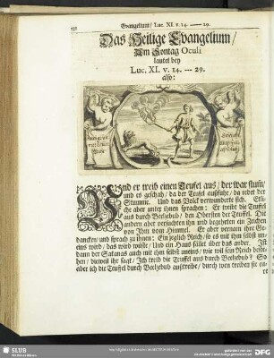 Das Heilige Evangelium, Am Sontag Oculi lautet bey Luc. XI. v. 14.-29.