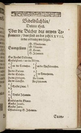 Dritter theil. Uber die Bücher des newen Testaments [...]