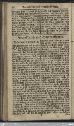 Kranckheits- und Sterbe-Gebete