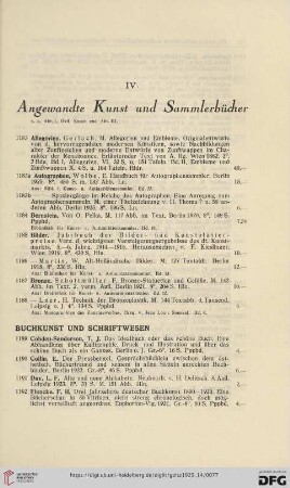 Buchkunst und Schriftwesen (Nr. 1189 - 1211)