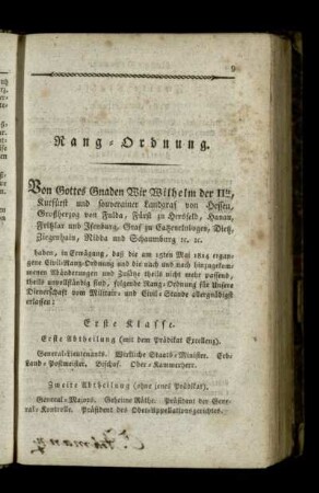 Rang-Ordnung
