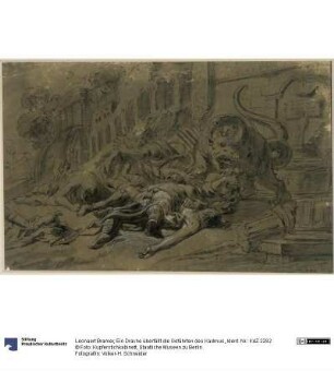 Ein Drache überfällt die Gefährten des Kadmus