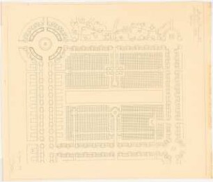 Friedhof, Wanne: Belegungsplan Variante: Grundriss 1:250