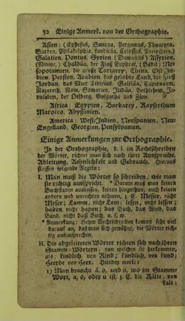 Einige Anmerkungen zur Orthographie