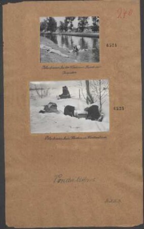 Polenfrauen beim Waschen im Winterschnee