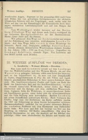III. Weitere Ausflüge von Dresden