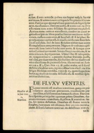 De Fluxu Ventris.