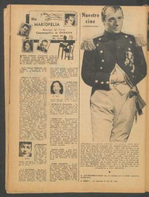 Sta. Mariofelia, directora del correo cinematográfico de Ondania