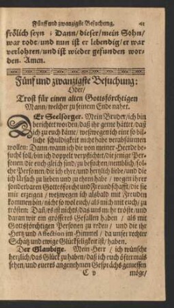 Fünf und zwanzigste Besuchung: