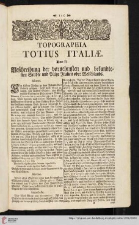 Topographia totius Italiae