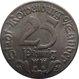 Münze / Notgeld, 25 Pfennig, 1921