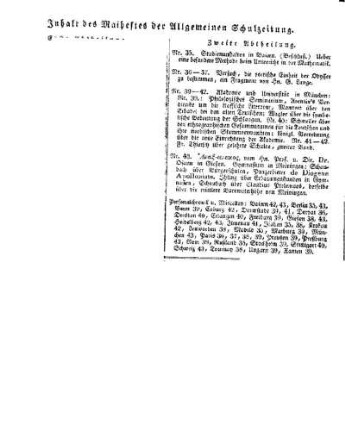 Inhaltsverzeichnis der Allgemeinen Schulzeitung : [Mai 1827, Heft 35 - 43]